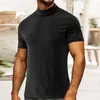 Herr t-skjortor Stylish Pullover Top Breattable Casual Slim Fit Tee Tops Underhirt 3D Cutting Quick Torking Men t-shirt Streetwear