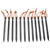 Çadır ve Barınaklar Çadır Stakes Pegs Tırnaklar Set Evrensel Y şekilli 12 Pcs 18cm 1.2cm Alüminyum Alaşım Backpacking Dış Mekan Kampı