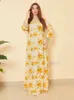 Ubranie etniczne Diamond Maroko Muzułmańska sukienka Abaya Kaftan Eid Party Sukienki na Dubaj Autumn Islam Long Robe Femme Vestidos