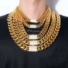 designer sieraden Cubaanse ketting groothandel kettingen 18k goud Aangepaste gouden Cubaanse link 24k goud u miami ketting 10mm 12mm 15m hip hop kettingen designer