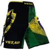 VSZAP Mens Brazil Boxing Shorts Printing MMA Shorts Fight Grappling Short Polyester Kick Gel Thai Boxing Shorts MMA Boxe 240119