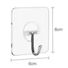 Krokar 10/1 st transparent rostfritt stål starkt självhäftande nyckelförvaringshängare för kök badrumsdörr vägg multifunktion