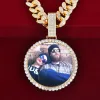 Necklaces Aokaishen Custom Photo Necklace for Men Personalized Picture Medallions Pendant Real Gold Plated Hip Hop Jewelry 2022 Trend Gift