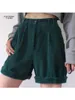 Shorts pour femmes Vintage Boyfriend Style Femmes 2024 Été Casual Solide Streetwear Taille Haute Femme Dames