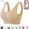 Reggiseni Reggiseni 6XL Reggiseni incrociati anteriori Reggiseni sportivi in pizzo con fibbia laterale Reggiseno push up senza fili senza cuciture con imbottitura rimovibile YQ240203