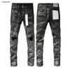 Designer jeans voor heren broek paarse jeans Heren Jeans Distressed Ripped Slim Fit Motorcycle Mans gestapelde jogging klassieke jeans februari 03