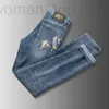 Jeans da uomo Designer Primavera ed Estate Nuovi piedi piccoli Slim Fit Cotone Marchio di moda Coreano Gioventù Stampato in 3D Pantaloni da carro trainati da cavalli GCMP