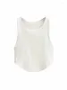 Women's Tanks 2024 Summer Sexy Double Curved Crop Tops Narrow Shoulder Sleeveless Backless Tight Tank Top