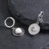 Orecchini pendenti Gioielli vintage Pietra di luna rotonda naturale Argento sterling 925 Regalo di anniversario per festa di matrimonio di moda semplice per le donne