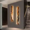 Wall Lamp Modern Creative Light Luxury Abstract Led Interior Painting Long Strip Hanging Indoor Home Living Room Art Deco