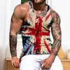 Men's Tank Tops Athletic Leisurewear Colorful Tie-dye Leopard Print Summer Vest Slim Fit O Neck Top For Gym Fitness Soft Stretchy