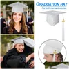 Cappello di laurea pungenti con cappelli da brim con nappe per la cerimonia di cerimonia universitaria regolabile ad opaca di laurea in materia di laurea per la scuola superiore