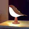 Bordslampor Led Bedside Lamp Small Cordless Magpie Form Emergency Light 3 Level Brightness AROM Diffuser Funktion för sovrumshemskontor