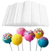 Moules de cuisson 100 pièces/ensemble en plastique sucette bâton sûr blanc gâteau Pop ventouse bâtons pour chocolat sucre bonbons Lollypop bricolage moule ustensiles de cuisson outil