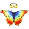 Halsdukar Fashion PartyProp Fairy Party Favor Butterfly Wings Shawl Costumes Accessory Kids Drop Delivery Dhjqk