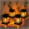 Ljus säljer 6 pack LED Flameless Remote Electric Tea Light Fake Vela Flame Votive Timer Tealight Home Decor Y2001092321 Drop Delive Dhrjn