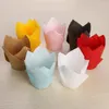 Backformen 50 stücke Einwegpapier Kuchen Dekoration Werkzeuge Form Tulpe Blume Schokolade Cupcake Wrapper Muffin Liner Halter