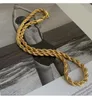 5mm Gothic Twisted rope Chain 14k Yellow Gold Necklaces Simple mens and womens necklaces Jewelry wholesale