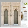 Muslim Arabic Door Stickers Allahu Islamic Wallpaper Bedroom Bathroom Sliding Door Wall Stickers Living Room Door Decor Decals 240118