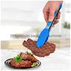 Autre cuisine, barre à manger Sile Food Tong Cuisine en acier inoxydable Cuisine Salade Pain Servant Pinces Anti-dérapant Clip Pince BBQ Outils Gr Dhouw