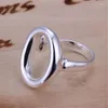 Cluster Ringe 925 Sterling Silber Kreis O Offene Einstellbare Größe Für Frauen Hochzeit Verlobung Party Schmuck