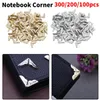 Craft Tools 300pcs Notebook Corner Metal Kitap Koruyucular Ton Scrapbooking Albümler Kart Dosyası Menüsü Dizüstü Bilgisayar Koruma