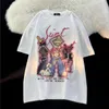 T-shirts pour hommes Style de rue américain Dessin animé Portrait Coton T-shirt à manches courtes Hommes Été Lâche Vintage Rétro Tendance Y2k Top