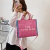 Kadınların Açık Alışveriş Çantaları Kumaş Tasarımcı Tote Çanta Strap Omuz Crossbody Çantalar Lady Spor Paketleri Orta Bagaj Günlük Çantalar