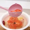 Cuillères cuillère à soupe louche Pot en Silicone avec longue poignée passoire domestique passoire de cuisson ustensiles cuillère de cuisine vaisselle