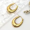Orecchini a bottone geometria coreana orecchino a cerchio vintage in metallo per donna acciaio inossidabile placcato oro tendenza regali gioielli di moda EXS04
