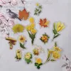 Cadeau cadeau 100pcs coloré jaune fleur style PVC autocollant étiquette carte ensemble scrapbooking bricolage décoration