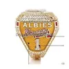 Erstklassiger Aaa 6-Spieler-Namensring Soler Man Albies 2021 2022 World Series Baseball Braves Team Championship mit hölzerner Präsentationsbox S Dhrib