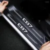 Interior Accessories Car Door Sill Protective Plate Threshold Strips Rear Trunk Bumper Film Stickers For BMW E87 Logo Modified Styling