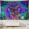 Tapestries Colorful Psychedelic Owl Tapestry Wall Hanging Bohemian Hippie Art Science Fiction TAPIZ Witchcraft Room Home Decor