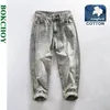 Jeans pour hommes 2024 Automne Coton Rétro Droit Hommes Vêtements Lâche Streetwear Joggers Pantalon AG7172