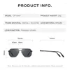 Sunglasses CAPONI Nylon Polarized Men's Outdoor Travel Metal Sun Glasses Flexible No Screws Design UV400 Protect Shades CP15007