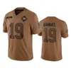 San Francisco''49ers''Men 97 Nick Bosa 85 George Kittle 19 Deebo Samuel 11 Brandon Aiyuk Dames Jeugd Custom Brown 2023 Salute To Service Limited Jersey