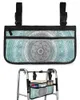 収納バッグマンダラ勾配車椅子バッグポケットを備えた反射ストリップアームレストサイド電気スクーターウォーキングフレームポーチ