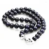 Pendants Genuine Natural Black Pearl Necklace For Women Real Freshwater Choker 925 Silver Collar Mujer