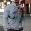 Felpe con cappuccio da uomo Maglione con zip alla moda Felpa a maniche lunghe con stampa animalier Street Trend Top Autunno per uomo Pullover oversize