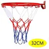 Rede de cesta de basquete montada na parede, 32cm, aro de metal, cesta de suspensão, aro de parede com parafusos, esporte interno e externo 240118