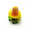 Outros suprimentos de pássaros Moonbiffy 1 pc Skate Brinquedos Mini Papagaio Periquito Inteligência Treinamento Brinquedo de Pé para Cockatiels Conures Acessórios