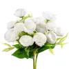 Fleurs décoratives pivoine artificielle hortensia bouquet de soie pour mariage maison jardin décoration fête table centres bricolage couronne accessoire