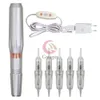 Quality Silver Tattoo Pen Dermograph Permanent Makeup Eyebrow Eyeliner Lip Pen Beauty Tattoo Machine with 5 Levels Speed 240122