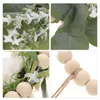 Dekorativa blommor Gröna kransar för ytterdörren bröllop hängande eukalyptus valentin pärlstav girlanddekor