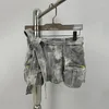 GetSpring Damen-Shorts, 2024, Sommer, Camouflage, mehrere Taschen, niedrige Taille, kurze Denim-Röcke, modisch, alles passend