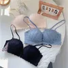 Bras Bras FINETOO Sexy Lace Bralette Front Encerramento Bras para Menina Roupa Interior Ajustável Push Up Mulheres Sem Fio Sem Fio Sutiã Sem Fio YQ240203