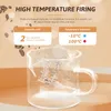 Servis uppsättningar Mini Glass Milk Cup Creamer kanna multifunktionell kryddor maträtt liten kaffeketare vinäger sås med handtag