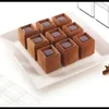 Moules de cuisson 28 trous Rubik's Cube Concave Moule Square Sandwich Mousse Silicone Moules pour gâteau au chocolat Dessert Outil