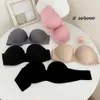 Bras Bras Women Sexy Strapless Bra Solid Invisible Push Up Bras Underwear Seamless Without Straps Bralette Lingerie Underwear Intimates YQ240203